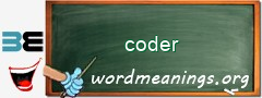 WordMeaning blackboard for coder